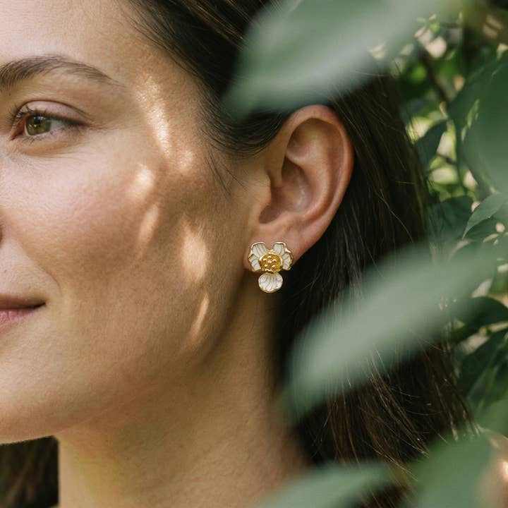 Organic Petal Earrings Image System — listing image 3 of 5