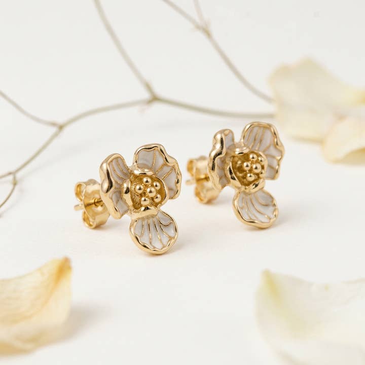 Organic Petal Earrings Image System — listing image 4 of 5