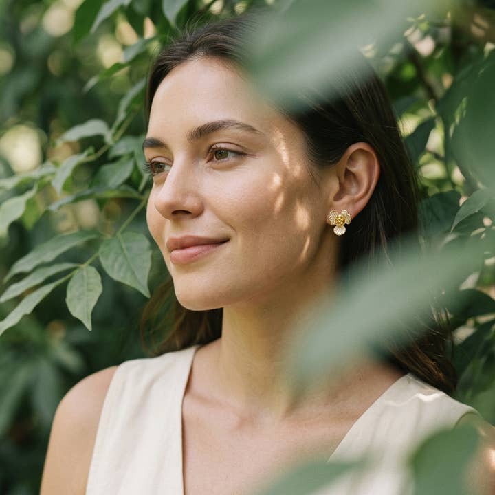 Organic Petal Earrings Image System — listing image 5 of 5